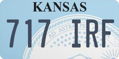KS license plate 717IRF
