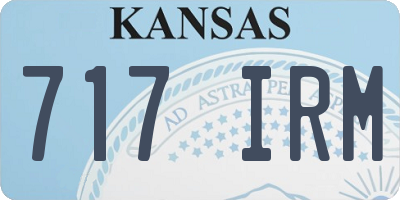 KS license plate 717IRM