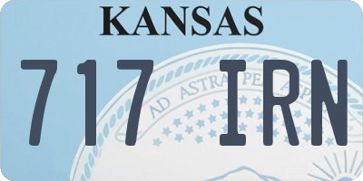 KS license plate 717IRN