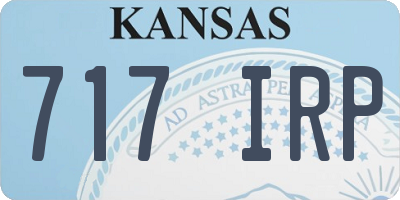 KS license plate 717IRP