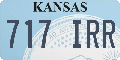 KS license plate 717IRR