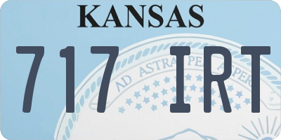 KS license plate 717IRT