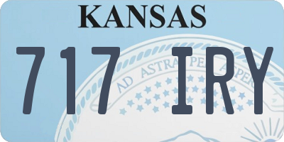 KS license plate 717IRY