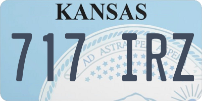KS license plate 717IRZ