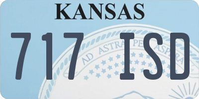 KS license plate 717ISD