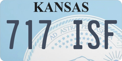 KS license plate 717ISF