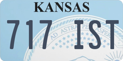 KS license plate 717IST