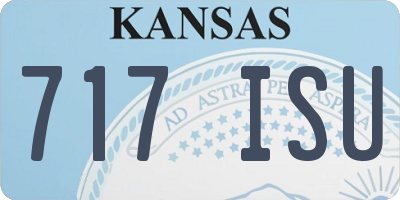 KS license plate 717ISU