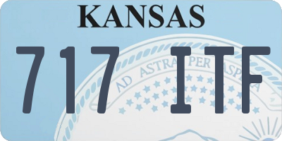 KS license plate 717ITF