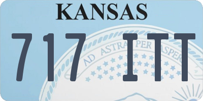 KS license plate 717ITT