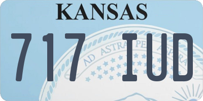 KS license plate 717IUD