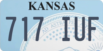 KS license plate 717IUF