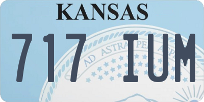 KS license plate 717IUM