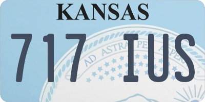 KS license plate 717IUS
