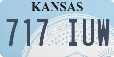 KS license plate 717IUW