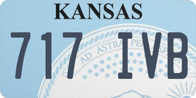 KS license plate 717IVB