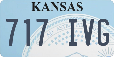 KS license plate 717IVG