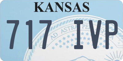 KS license plate 717IVP