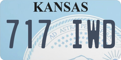 KS license plate 717IWD