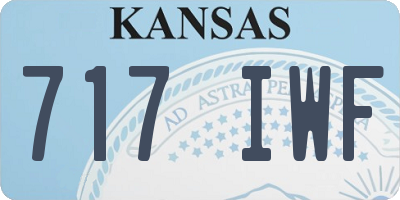 KS license plate 717IWF
