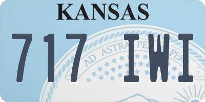 KS license plate 717IWI