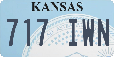 KS license plate 717IWN