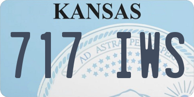 KS license plate 717IWS