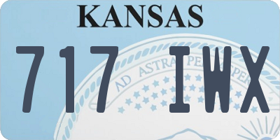 KS license plate 717IWX