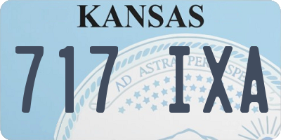 KS license plate 717IXA