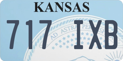KS license plate 717IXB