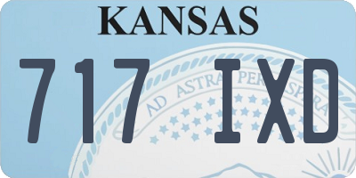 KS license plate 717IXD