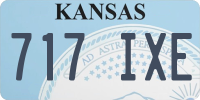 KS license plate 717IXE