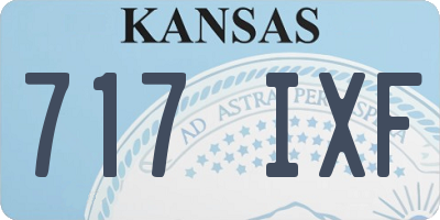 KS license plate 717IXF