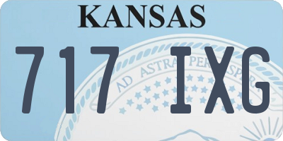 KS license plate 717IXG