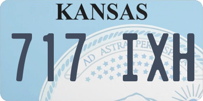 KS license plate 717IXH