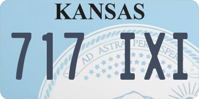 KS license plate 717IXI