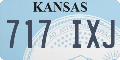 KS license plate 717IXJ