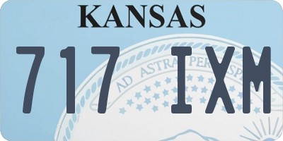 KS license plate 717IXM
