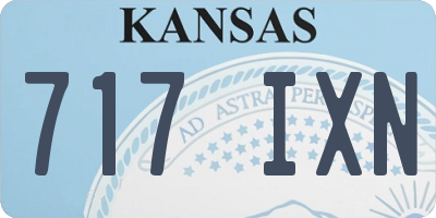 KS license plate 717IXN