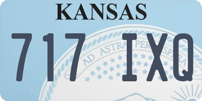 KS license plate 717IXQ