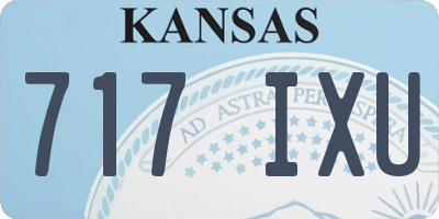 KS license plate 717IXU