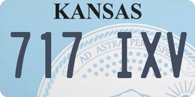 KS license plate 717IXV