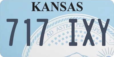 KS license plate 717IXY