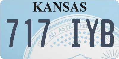 KS license plate 717IYB