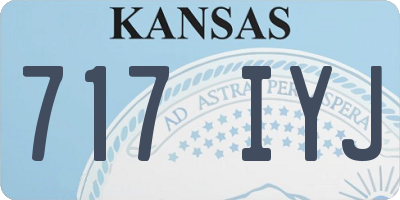 KS license plate 717IYJ