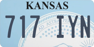 KS license plate 717IYN
