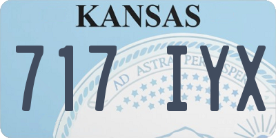 KS license plate 717IYX