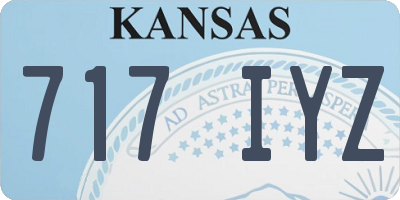 KS license plate 717IYZ