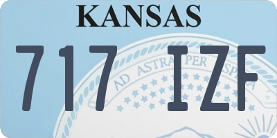 KS license plate 717IZF