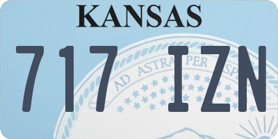 KS license plate 717IZN